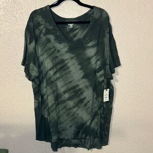 Terra & Sky Green Tie-Dye Blouse